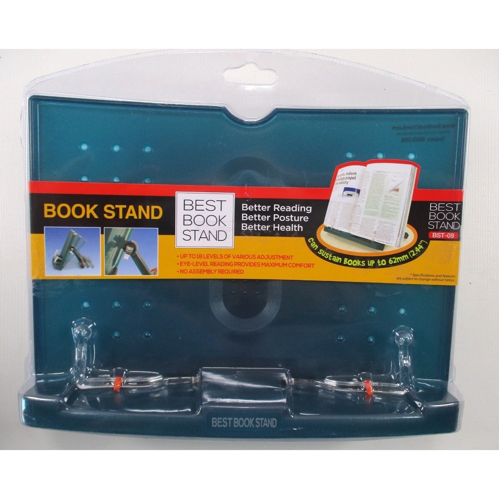 Best Book Stand Adjustable Foldable Blue Plastic Book Stand NEW in package